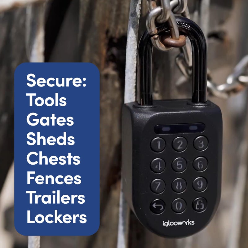 igloohome New Rugged Outdoor Smart Padlock 2E (SP2E) - Manage Access Remotely with Mobile App (iOS/Android) & Dashboard - No WiFi Needed  CEN-3  IK-09 Certified  IP68 Waterproof & 2-yr Warranty - Image 5